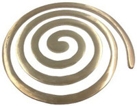 Shubh Sanket Vastu Brass Round Helix for North-West, Vaastu Dosh Nivaran- (4 Inch, Pack of 3) Decorative Showpiece  -  10.16 cm(Brass, Gold)