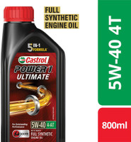 Castrol Power1 Ultimate 5W-40 4-AT Full-Synthetic Engine Oil(800 ml, Pack of 1)