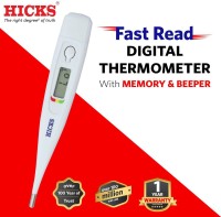 Hicks DMT 416 Fast Read Digital Thermometer with Memory and Beeper - Water Resistant Thermometer(White)