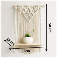 RAKANO MACARME Art Decor for Bedroom Living Room Nursery Party Decoration(White)