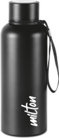 MILTON Aura 750 Thermosteel Bottle, 750 ml, Black | 24 Hours Hot and Cold 750 ml Bottle(Pack of 1, Black, Steel)