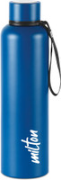 MILTON Aura 1000 Thermosteel Bottle, 1.05 Litre, Dark Blue | 24 Hours Hot and Cold 1050 ml Bottle(Pack of 1, Blue, Steel)