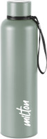 MILTON Aura 1000 Thermosteel Bottle, 1.05 Litre, Grey | 24 Hours Hot and Cold 1050 ml Bottle(Pack of 1, Grey, Steel)