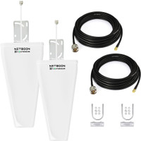 Netboon LPDA WIFI External Dual Antenna Kit for 4G Routers with 25+25 Meter RG8 Cable Antenna Amplifier