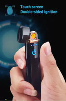 Clairbell QRJ_477Y_Touch Lighter |Battery Indication Touch Screen Sensor Lighter QRJ_477Y_Touch Lighter |Battery Indication Touch Screen Sensor Lighter Cigarette Lighter(Black)