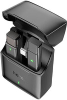 HOCO S31 Stream, wireless microphone with receiver for Type-C, 2.4G connection, Back Cover(Black)