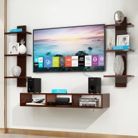 Home wood Latest Wooden TV Entertainment unit Standard size Engineered Wood TV Entertainment Unit(Finish Color - Brown, DIY(Do-It-Yourself))