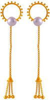 PC Chandra Jewellers Engraved BIS Hallmark Yellow Gold 22kt Drop Earring