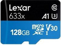 Lexar LSDMI128BB633A 633x 128 MicroSDHC Class 10 100 MB/s  Memory Card Compatible with Camera
