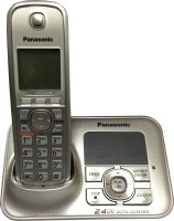 View Panasonic KXTG-3721SX Cordless Digital Landline Phone(Silver)  Price Online