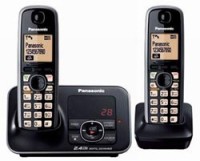 View Panasonic KXTG-3722 Cordless Landline Phone(Black) Home Appliances Price Online(Panasonic)