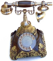 Gooddeals Vintage dialpad model Antique style Operational wooden designer Cordless Landline Phone(Multicolor)