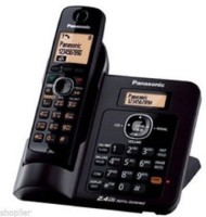 View Panasonic KX-TG3821SXB Cordless Landline Phone(Black) Home Appliances Price Online(Panasonic)