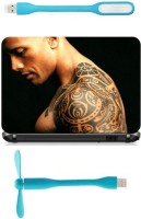 Print Shapes The Rock Tatto Combo Set(Multicolor)   Laptop Accessories  (Print Shapes)