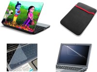 View NAMO ART 4in1 Laptop Skins with Laptop Sleeve, Screen Guard and Key Protector TPR1009 Combo Set(Multicolor) Laptop Accessories Price Online(Namo Art)
