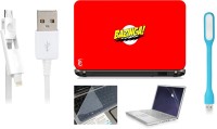 Print Shapes Red Bazinga Combo Set(Multicolor)   Laptop Accessories  (Print Shapes)
