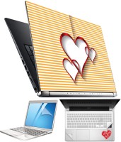 FineArts Heart H064 4 in 1 Laptop Skin Pack with Screen Guard, Key Protector and Palmrest Skin Combo Set(Multicolor)   Laptop Accessories  (FineArts)