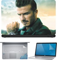 FineArts David Beckham 4 in 1 Laptop Skin Pack with Screen Guard, Key Protector and Palmrest Skin Combo Set(Multicolor)   Laptop Accessories  (FineArts)