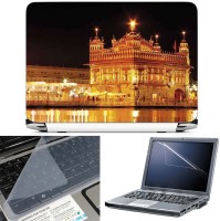 FineArts Golden Temple 3 in 1 Laptop Skin Pack With Screen Guard & Key Protector Combo Set(Multicolor)   Laptop Accessories  (FineArts)
