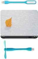 Print Shapes yellow leaf winter Combo Set(Multicolor)   Laptop Accessories  (Print Shapes)