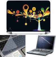 View FineArts Abstract Tree 3 in 1 Laptop Skin Pack With Screen Guard & Key Protector Combo Set(Multicolor) Laptop Accessories Price Online(FineArts)