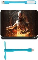 Print Shapes Burning skull with chain Combo Set(Multicolor)   Laptop Accessories  (Print Shapes)