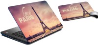 meSleep Love Paris Laptop Skin And Mouse Pad 262 Combo Set(Multicolor)   Laptop Accessories  (meSleep)