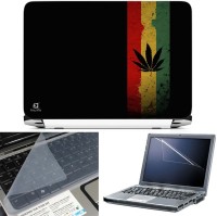 FineArts Leaves Three Strip 3 in 1 Laptop Skin Pack With Screen Guard & Key Protector Combo Set(Multicolor)   Laptop Accessories  (FineArts)