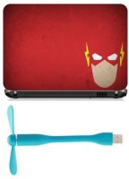 Print Shapes minimalistic red superheroes flash comic hero Combo Set(Multicolor)   Laptop Accessories  (Print Shapes)