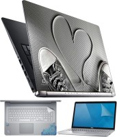 FineArts Shoes Heart 4 in 1 Laptop Skin Pack with Screen Guard, Key Protector and Palmrest Skin Combo Set(Multicolor)   Laptop Accessories  (FineArts)