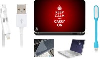 Print Shapes Keep Calm and Carry Combo Set(Multicolor)   Laptop Accessories  (Print Shapes)