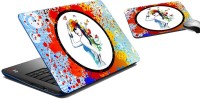 meSleep Abstract Laptop Skin And Mouse Pad 389 Combo Set(Multicolor)   Laptop Accessories  (meSleep)