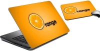 meSleep Orange Laptop Skin and Mouse Pad 20 Combo Set(Multicolor)   Laptop Accessories  (meSleep)