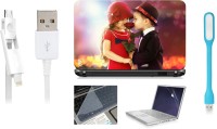 Print Shapes Love Cute Couples Combo Set(Multicolor)   Laptop Accessories  (Print Shapes)