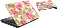 meSleep Flower Laptop Skin And Mouse Pad 376 Combo Set(Multicolor)   Laptop Accessories  (meSleep)