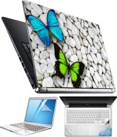 FineArts Butterfly White Rocks 4 in 1 Laptop Skin Pack with Screen Guard, Key Protector and Palmrest Skin Combo Set(Multicolor)   Laptop Accessories  (FineArts)