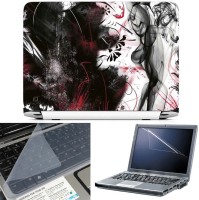 FineArts Abstract Smoke 3 in 1 Laptop Skin Pack With Screen Guard & Key Protector Combo Set(Multicolor)   Laptop Accessories  (FineArts)