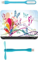 Print Shapes Abstract with colourfull butterflies Combo Set(Multicolor)   Laptop Accessories  (Print Shapes)