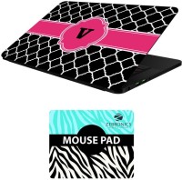 View FineArts Alphabet Design - LS5195 Laptop Skin and Mouse Pad Combo Set(Multicolor) Laptop Accessories Price Online(FineArts)