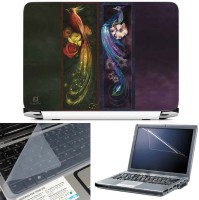 FineArts Two Bird Art 3 in 1 Laptop Skin Pack With Screen Guard & Key Protector Combo Set(Multicolor)   Laptop Accessories  (FineArts)