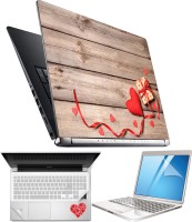 View FineArts Heart H12 4 in 1 Laptop Skin Pack with Screen Guard, Key Protector and Palmrest Skin Combo Set(Multicolor) Laptop Accessories Price Online(FineArts)