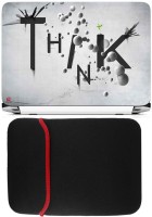 FineArts Think Laptop Skin with Reversible Laptop Sleeve Combo Set(Multicolor)   Laptop Accessories  (FineArts)