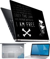 FineArts I Am Free 4 in 1 Laptop Skin Pack with Screen Guard, Key Protector and Palmrest Skin Combo Set(Multicolor)   Laptop Accessories  (FineArts)