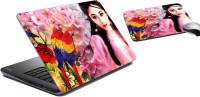 meSleep Girl Laptop Skin and Mouse Pad 71 Combo Set(Multicolor)   Laptop Accessories  (meSleep)