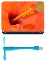 Print Shapes Orange flower Combo Set(Multicolor)   Laptop Accessories  (Print Shapes)
