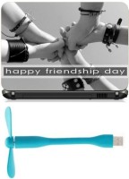 Print Shapes Happy friend ship day with hands Combo Set(Multicolor)   Laptop Accessories  (Print Shapes)