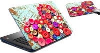 meSleep Heart Laptop Skin And Mouse Pad 386 Combo Set(Multicolor)   Laptop Accessories  (meSleep)