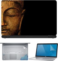 View FineArts Buddha Half Face 4 in 1 Laptop Skin Pack with Screen Guard, Key Protector and Palmrest Skin Combo Set(Multicolor) Laptop Accessories Price Online(FineArts)
