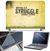 FineArts Writing Is A Struggle 3 in 1 Laptop Skin Pack With Screen Guard & Key Protector Combo Set(Multicolor)   Laptop Accessories  (FineArts)