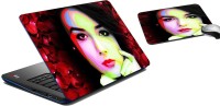 meSleep Girl Laptop Skin And Mouse Pad 392 Combo Set(Multicolor)   Laptop Accessories  (meSleep)